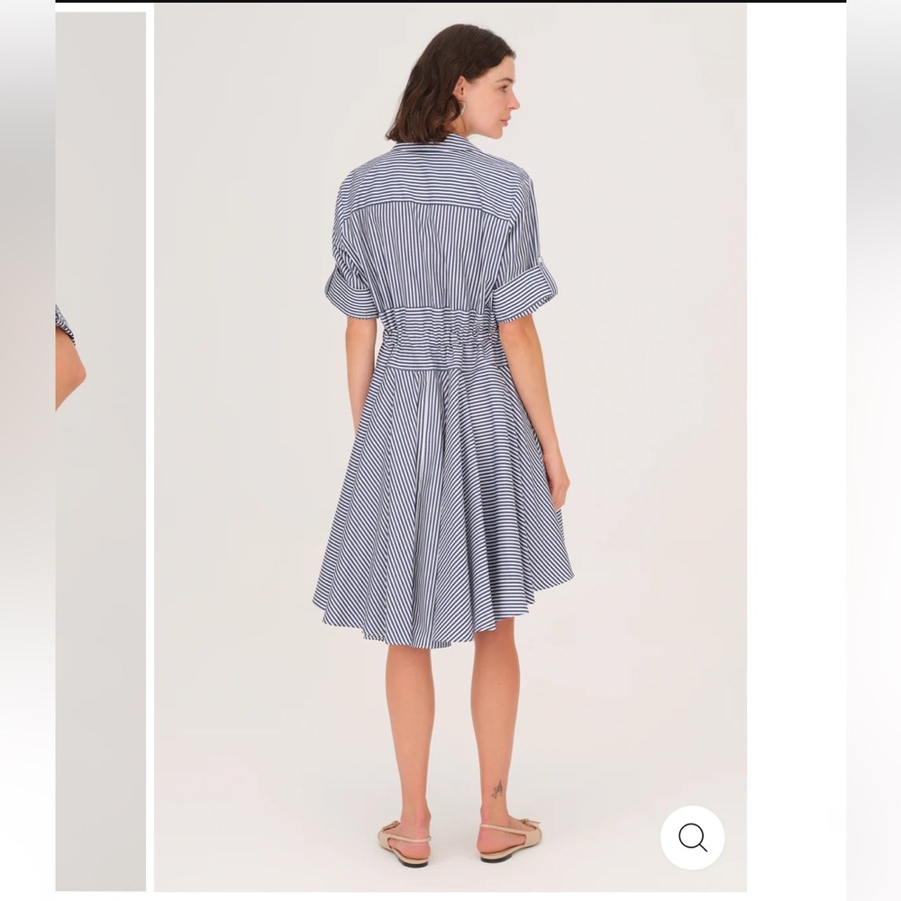 Harshman MEADOW COTTON TWILL Striped SHIRT DRESS Small - Picture 4 of 11